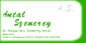 antal szemerey business card